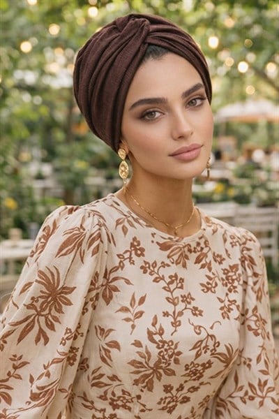 Karamel Kahve Burgu Hazır Bone