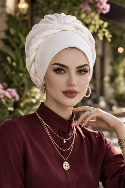 Kırık Beyaz Burgulu Bone