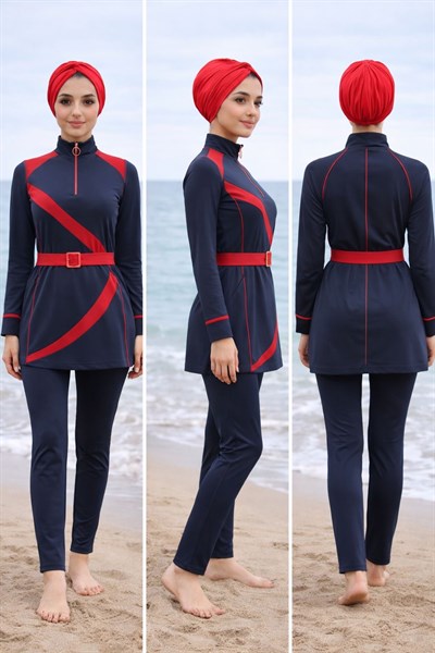 Kırmızı Burgu Model Hazır Deniz - Havuz Bonesi