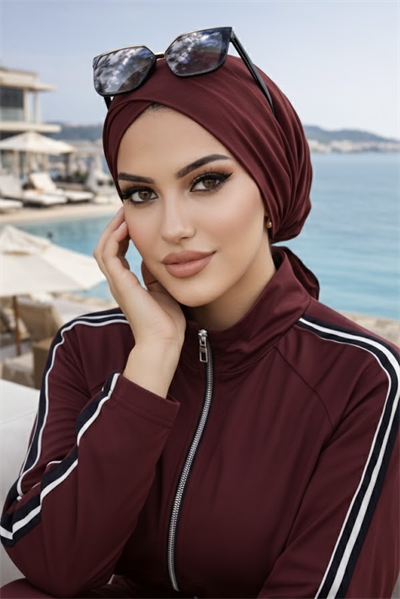 Kızıl Kahve Çapraz Havuz - Deniz Bonesi