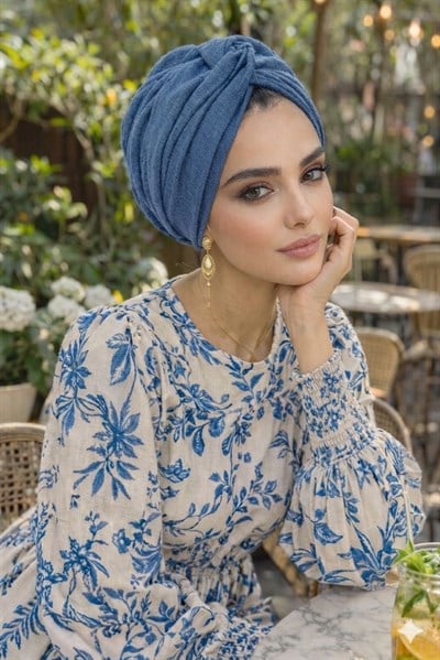 Kot Mavi Burgu Hazır Bone