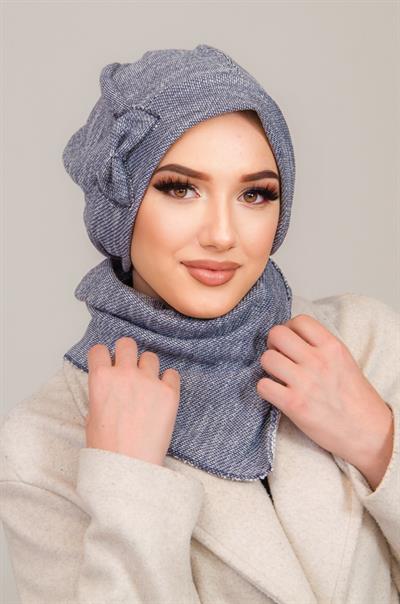 Kot Mavi Tesettür Bere Ve Etol Takım