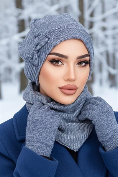 Kot Mavi Tesettür Bere Ve Etol Takım