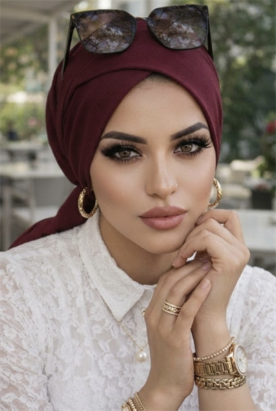 Koyu Bordo Hazır Çapraz Bone