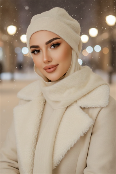 Krem Yumoş Tesettür Bere