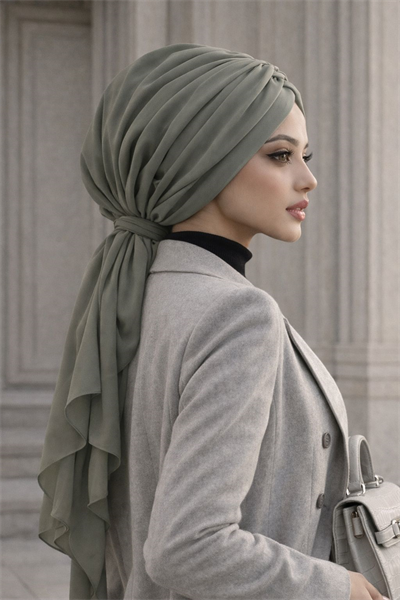 Kuşkonmaz Şifon Tokalı Bone