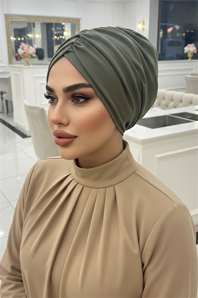 Kuşkonmaz Yeşil Büzgülü Salaş Bone