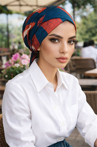 Lacivert Bordo Desen Çapraz Bone