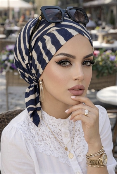 Lacivert Degrade Çapraz Bone