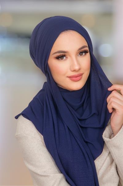 Lacivert Kelebek Bone Şal