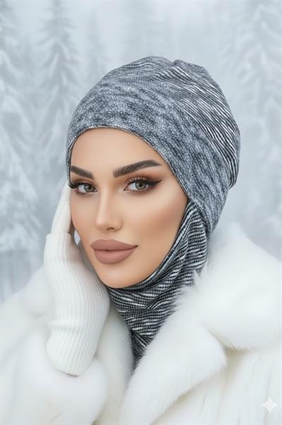 Lacivert Melanj Maskeli Bere