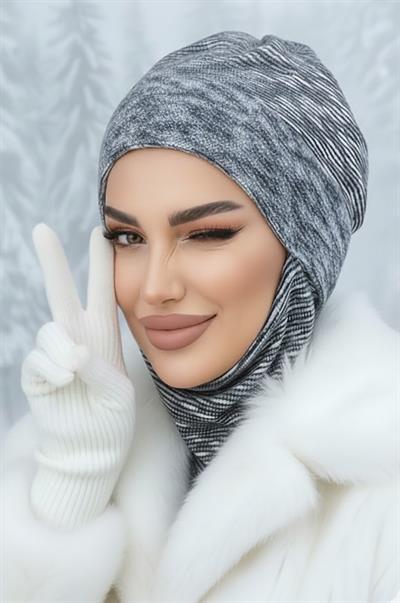 Lacivert Melanj Maskeli Bere