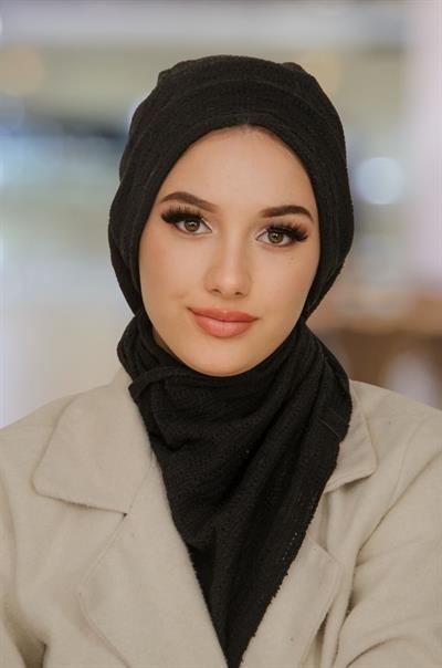 Siyah Triko Tesettür Bere Ve Etol Takım