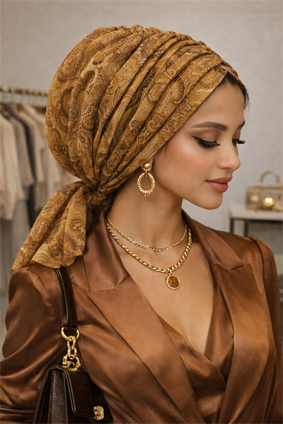 Hardal Etnik Desen Tokalı Bone