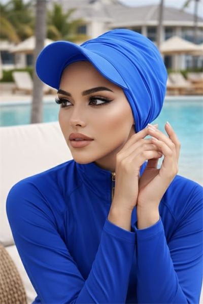 Mavi Havuz - Deniz Şapkası / Mayo Üstüne Kullanılabilir