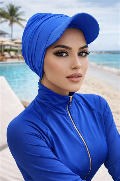 Mavi Havuz - Deniz Şapkası / Mayo Üstüne Kullanılabilir