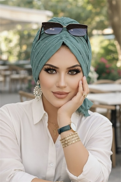 Mint Ponpon Tokalı Bone