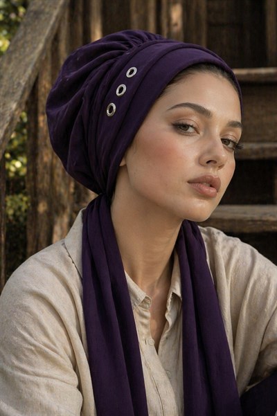 Mürdüm Metal Detaylı Atkılı Bone