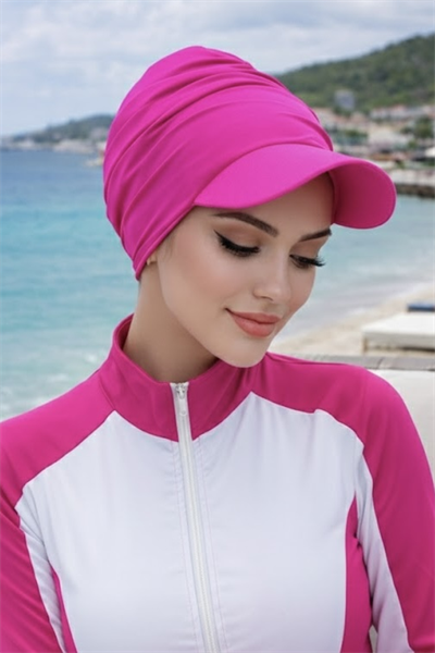 Neon Pembe Havuz - Deniz Şapkası / Mayo Üstüne Kullanılabilir