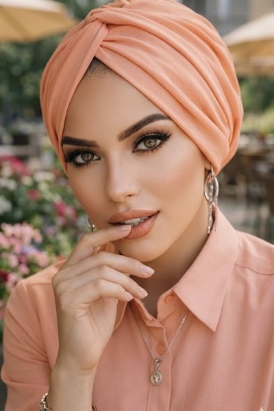 Neon Turuncu Hazır Burgu Düğüm Bone