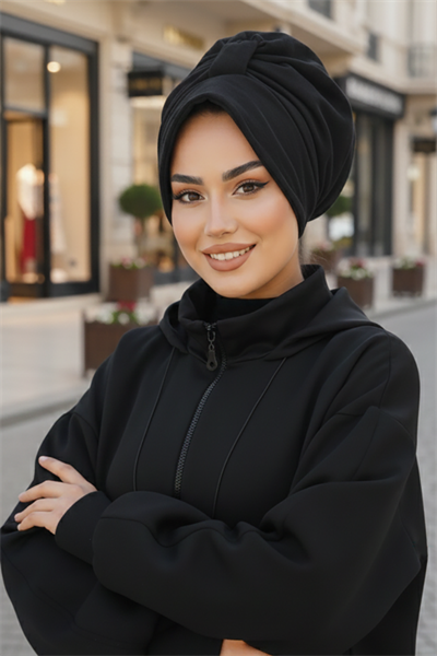 Siyah Dolgulu Şapka Bone