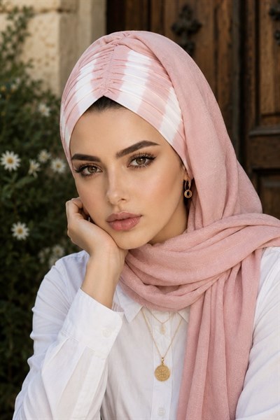 Pudra Desenli Hazır Şal