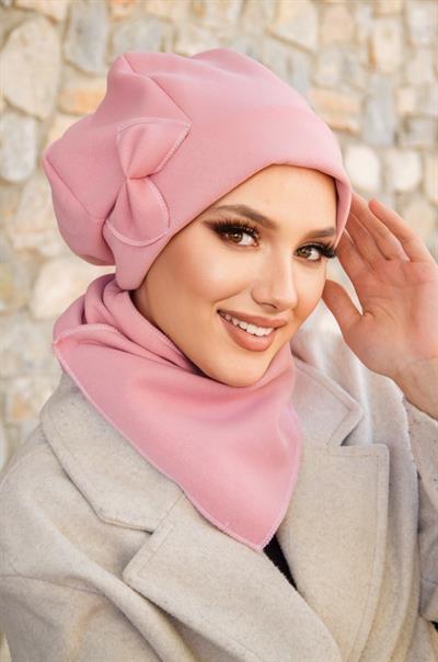 Pudra Fiyonklu Tesettür Bere Ve Etol Takım