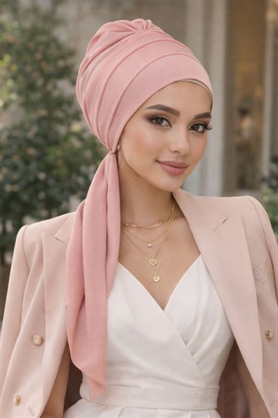 Pudra Hazır Atkılı Bone