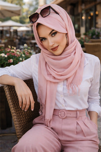 Pudra Şapkalı Şal