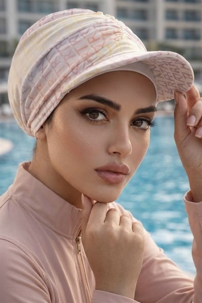 Pudra Yazı Desen Havuz - Deniz Şapkası / Mayo Üstüne Kullanılabilir