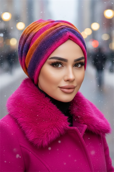 Renkli Kışlık Büzgülü Bone