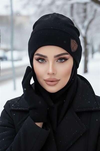 Siyah Armalı Maskeli Bere