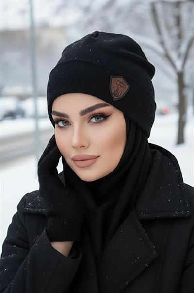 Siyah Armalı Maskeli Bere