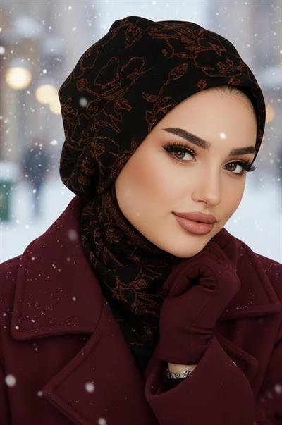 Siyah Bakır Tesettür Bere ve Etol Takım