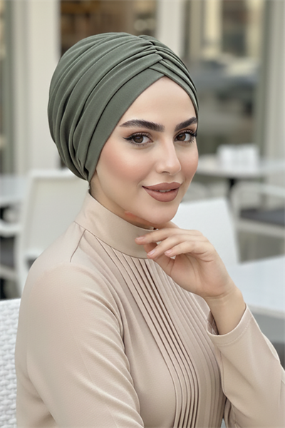 Kuşkonmaz Yeşil Büzgülü Salaş Bone