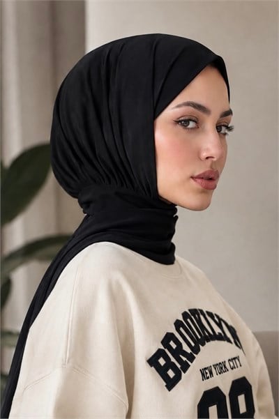 Siyah Çıtçıtlı Şal