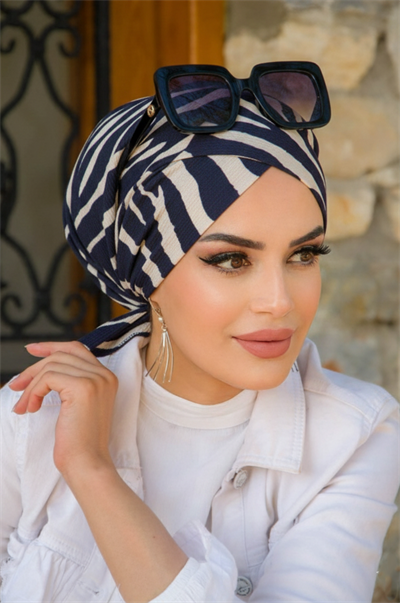 Lacivert Degrade Çapraz Bone