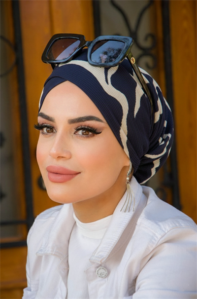 Lacivert Degrade Çapraz Bone