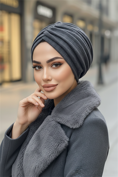 Antrasit Triko Büzgülü Salaş Bone