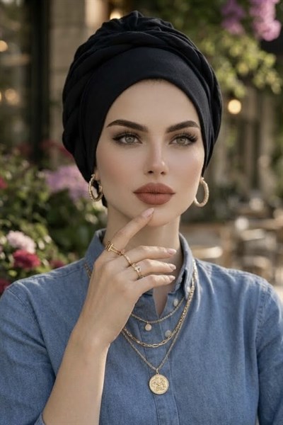 Siyah Hazır Burgulu Bone