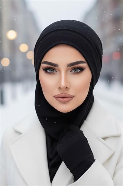 Siyah İnce Maskeli Bere