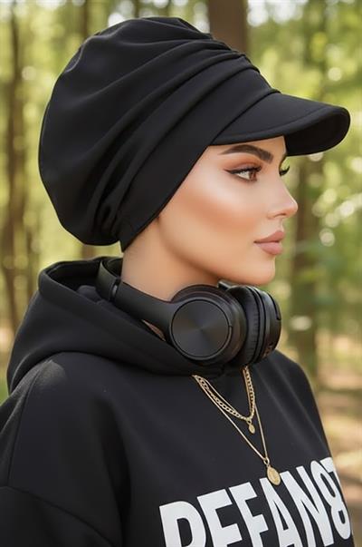 Siyah Kepli Şapka Bone