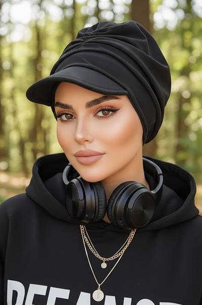 Siyah Kepli Şapka Bone