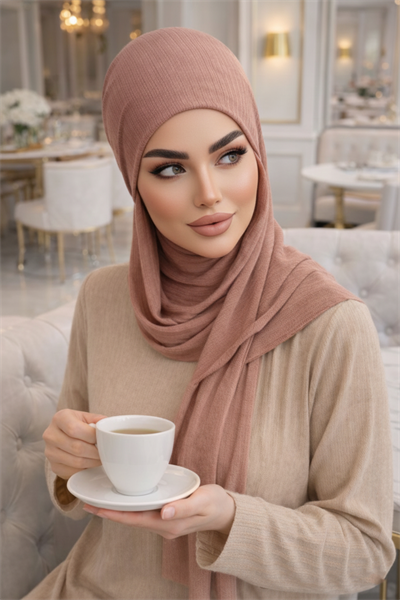 Pudra Kelebek Bone Şal