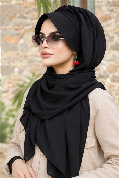 Siyah Şapkalı Şal