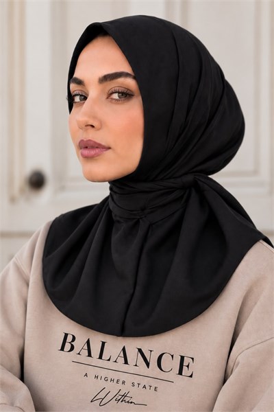 Siyah Spor Tesettür Bone - Günlük ve Antrenman , Deniz ve Havuz Kullanımına Uygun Hazır Eşarp Bone- Athletic Hijab