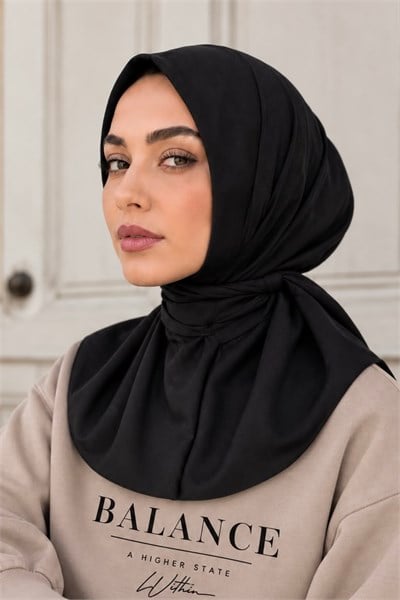 Siyah Spor Tesettür Bone - Günlük ve Antrenman , Deniz ve Havuz Kullanımına Uygun Hazır Eşarp Bone- Athletic Hijab