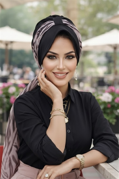 Siyah Zebra Desenli Şapka Bone