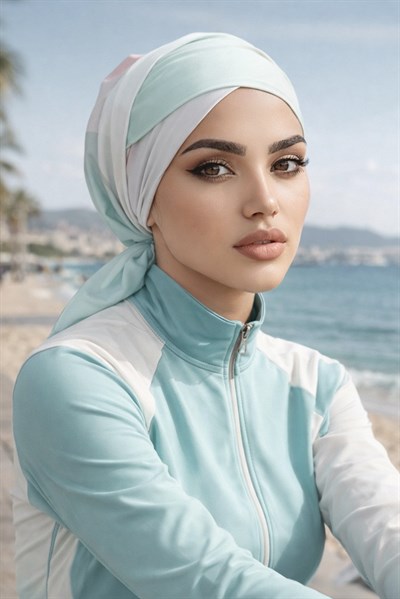 Soft Desen Çapraz Havuz - Deniz Bonesi