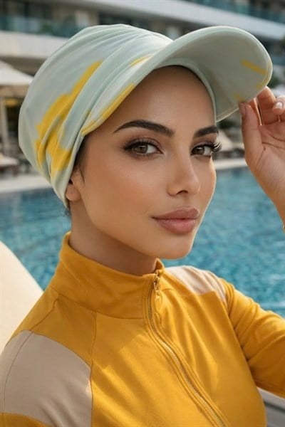 Soft Mavi Hardal Havuz - Deniz Şapkası / Mayo Üstüne Kullanılabilir